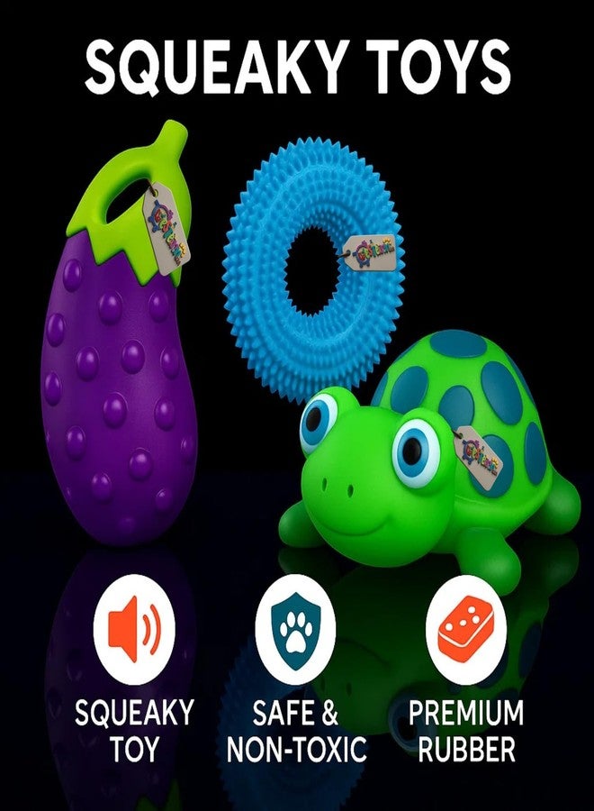 Western Era Durable Dog Squeaky Toy Combo | Spiked Ball with Colorful Bumps + Cute Dog Face Ball for Chewing, Fetching & Training | Bouncy, Safe & Fun Latex Rubber Toys for Small, Medium Dogs - Image 4